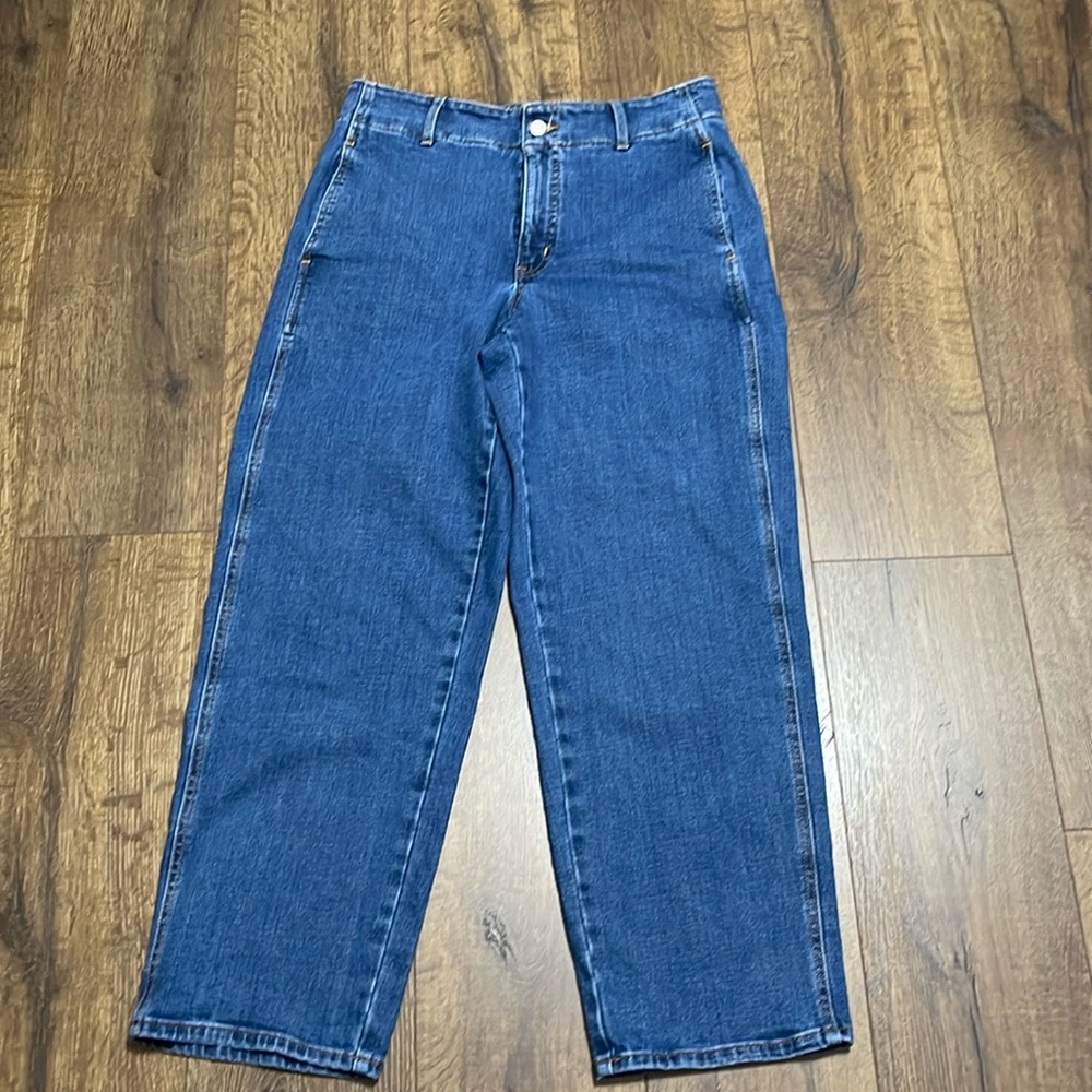 Banana Republic Factory High Rise Straight Jean in Medium Wash, 30 Regular